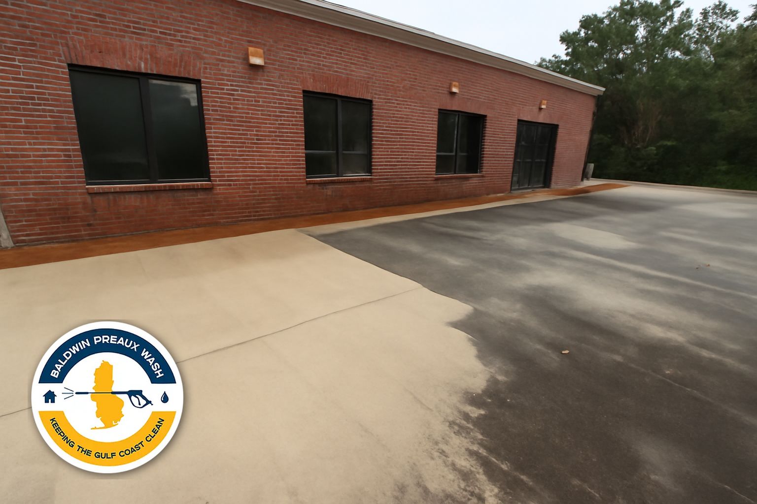 Exterior surface relevant to commercial pressure washing