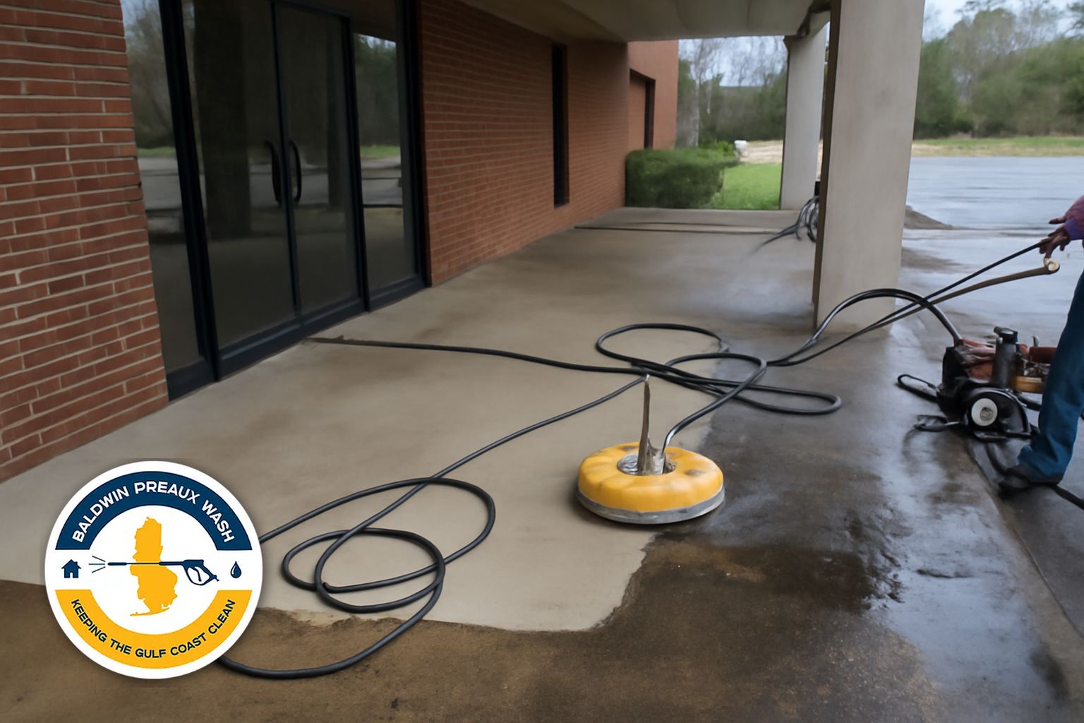 Property access relevant to commercial pressure washing