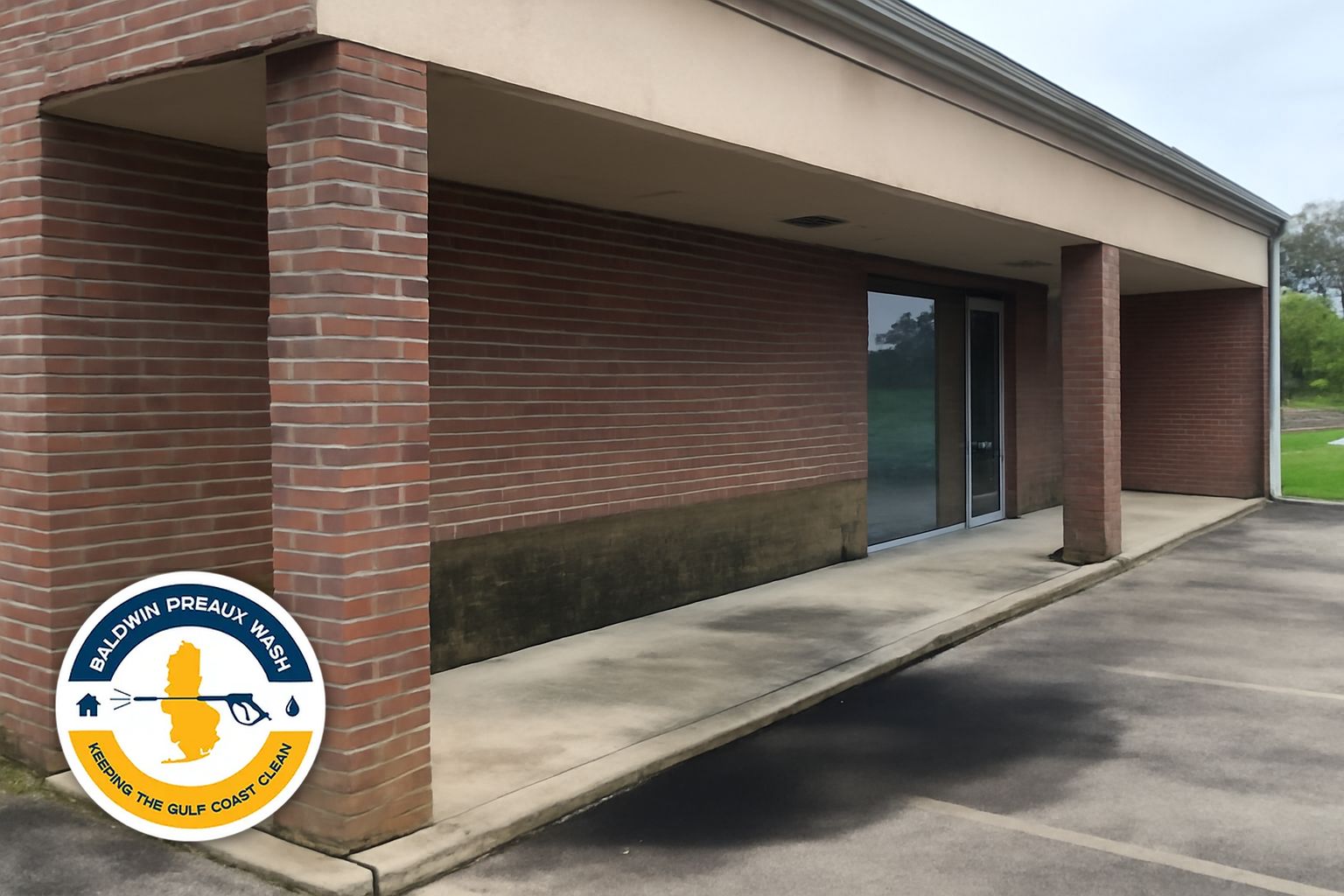 Exterior buildup relevant to commercial pressure washing