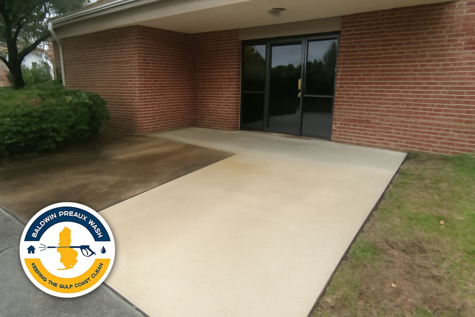 Exterior surface relevant to commercial pressure washing