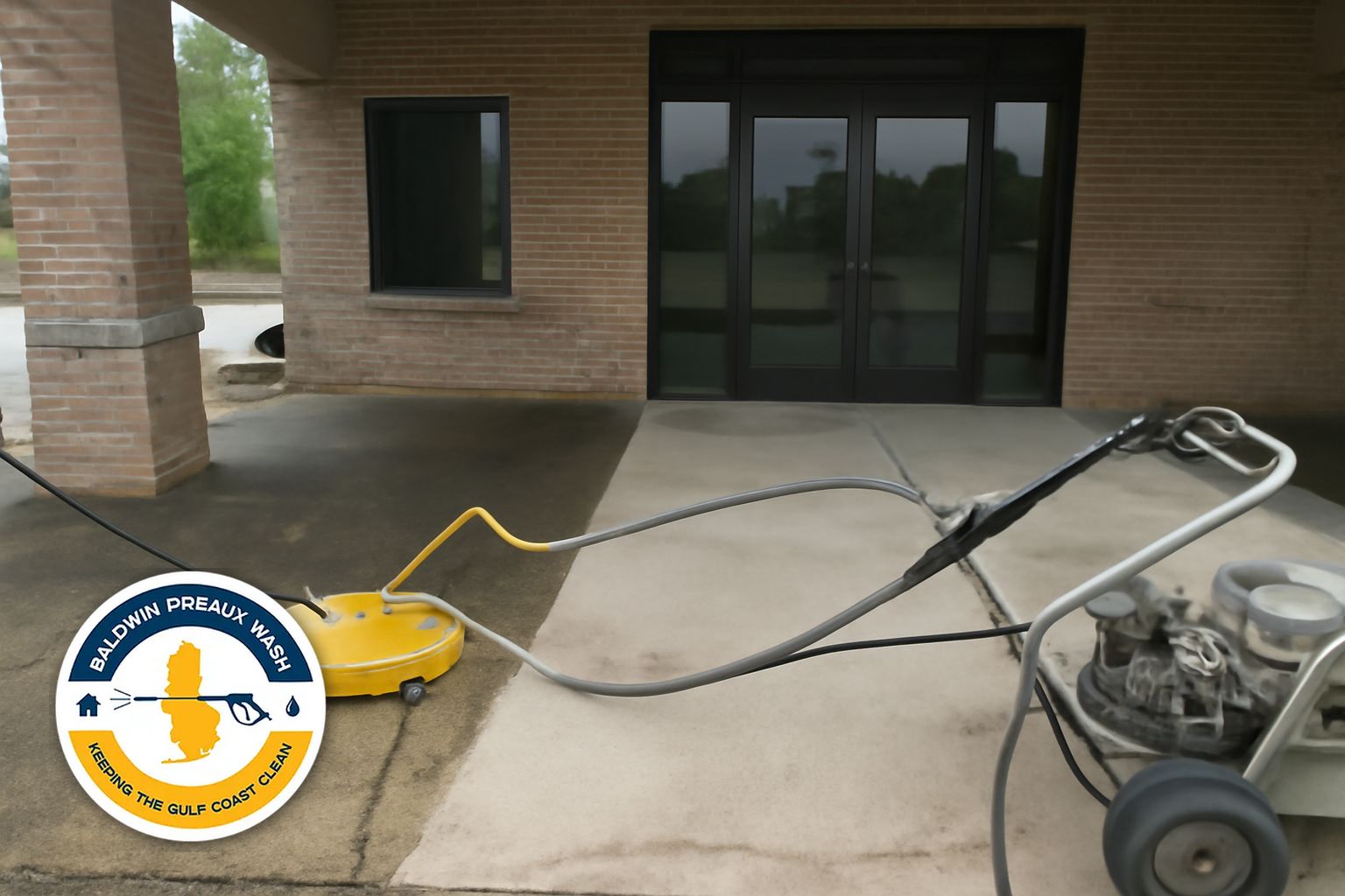 Property access relevant to commercial pressure washing