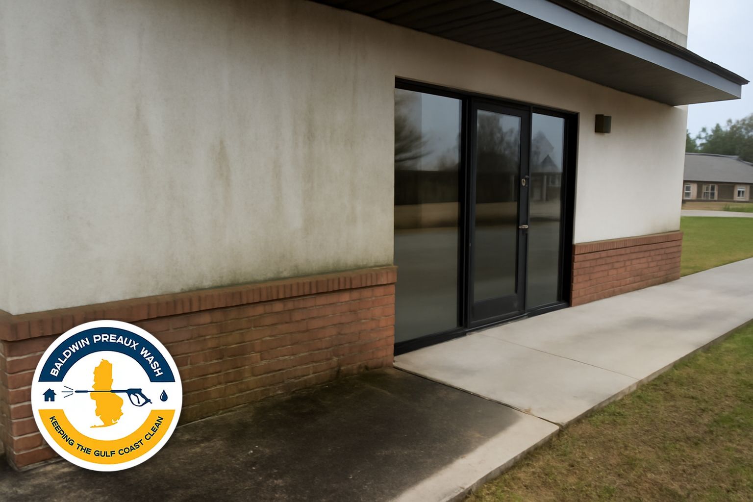 Exterior buildup relevant to commercial pressure washing