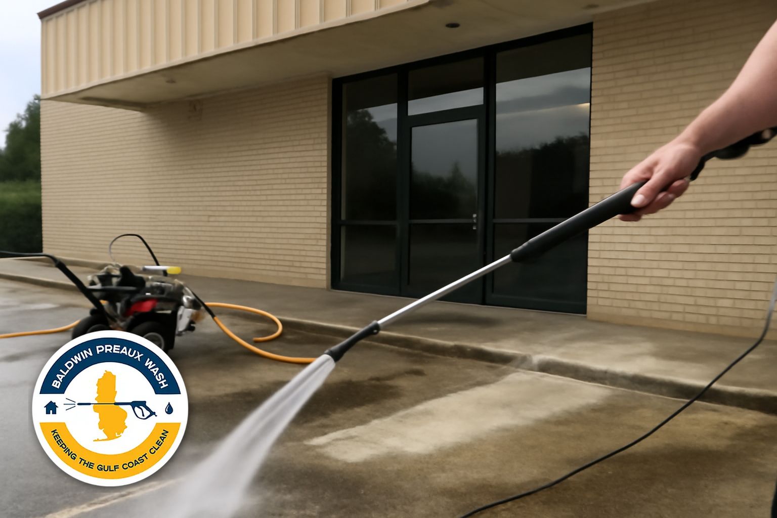 Property access relevant to commercial pressure washing