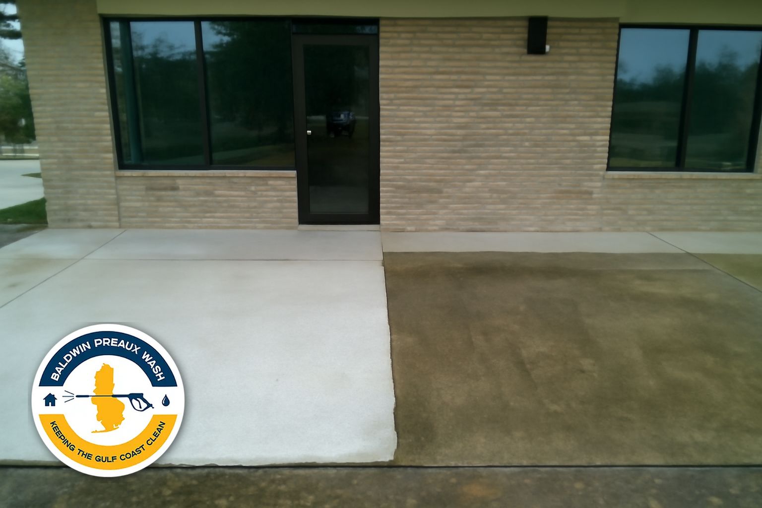 Exterior surface relevant to commercial pressure washing