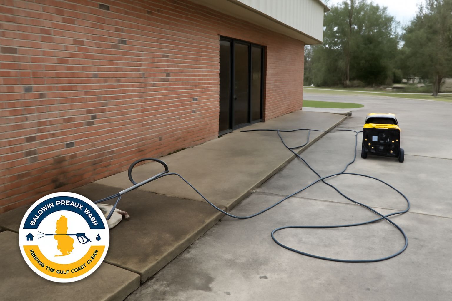 Property access relevant to commercial pressure washing