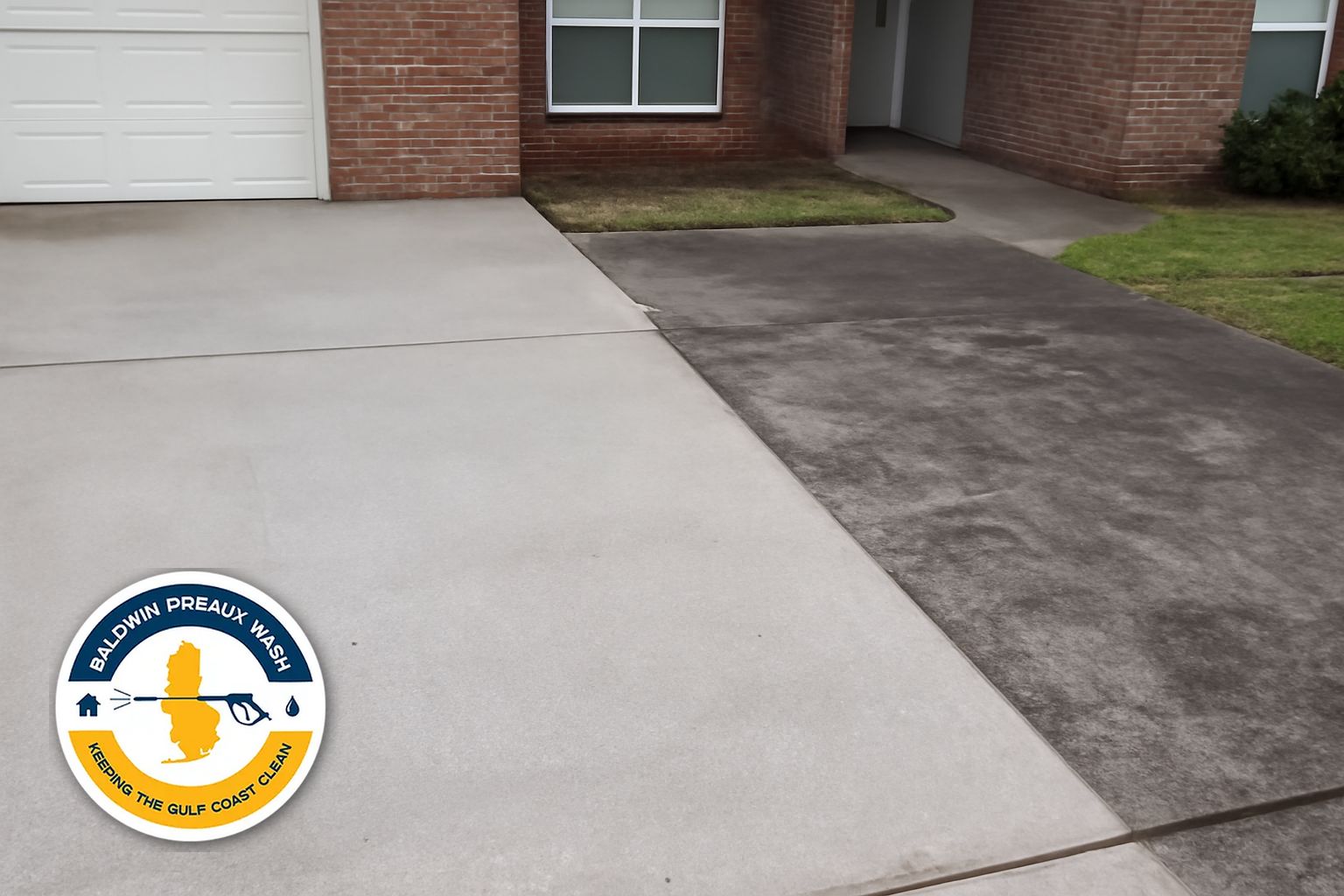 Clean concrete driveway result Spanish Fort Eastern Shore Alabama