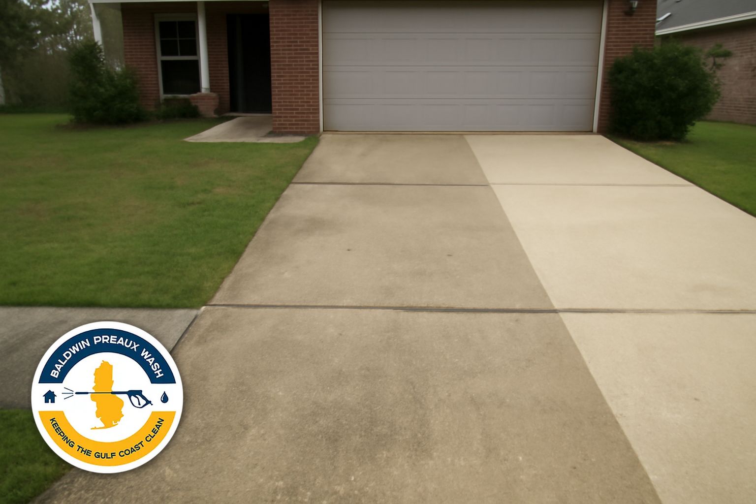 Sidewalk and pool deck pressure washing at a Gulf Shores Alabama beach house