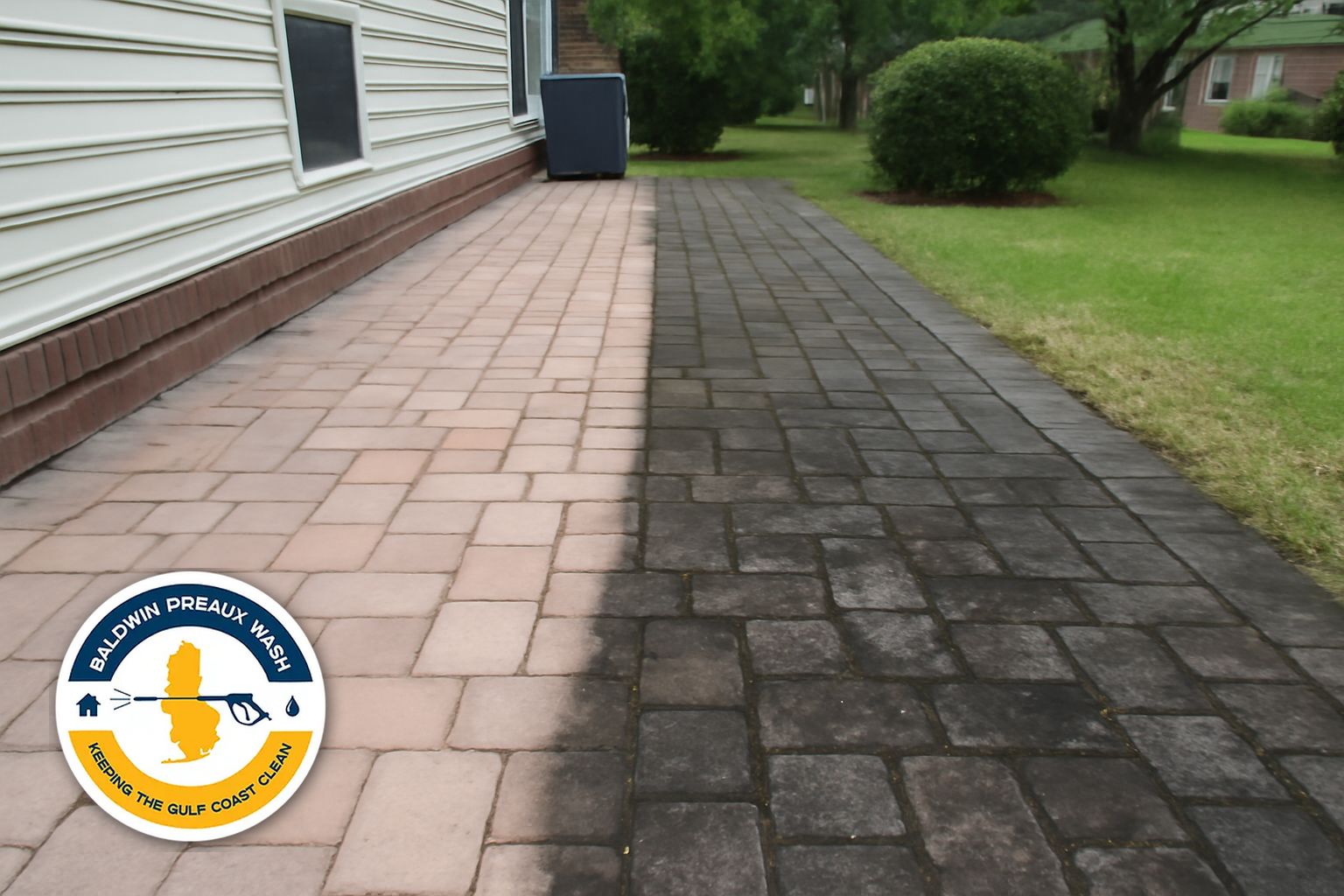Travertine pool deck cleaning in Fairhope Alabama 36532