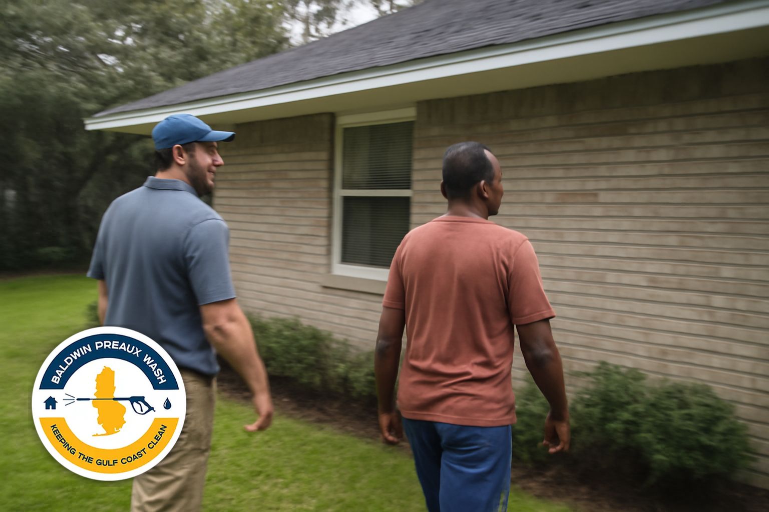 Privacy fence cleaning in a Fairhope Alabama neighborhood