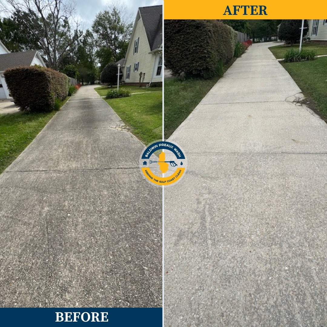 Driveway pressure washing in Orange Beach, AL by Baldwin Preaux Wash