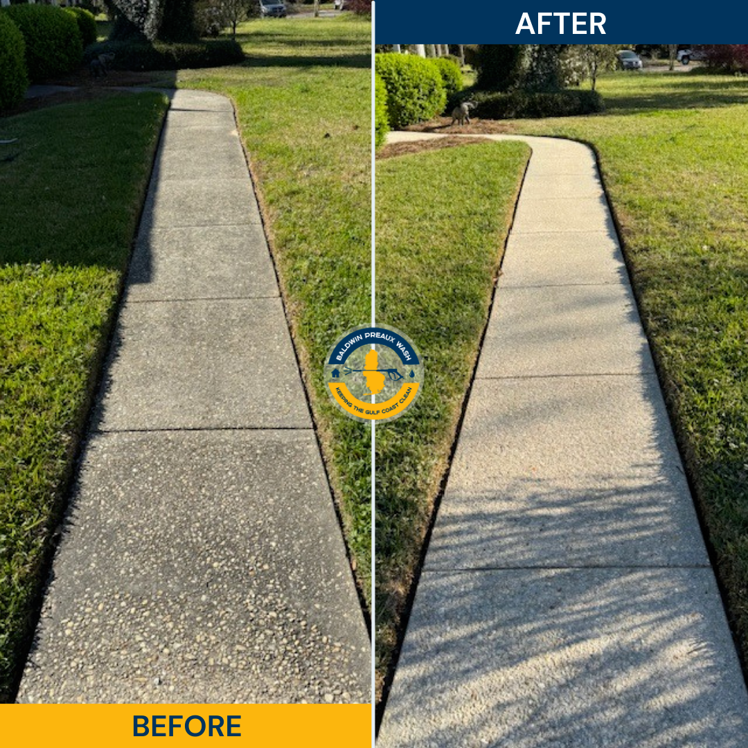 Spot House Wash, Driveway Cleaning and Concrete Cleaning Performed in Fairhope, AL